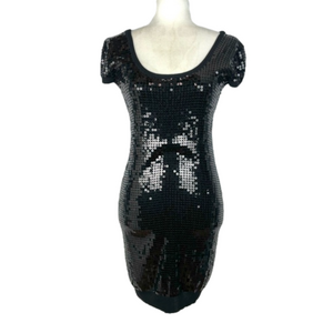 Foxy Jeans black knit sequin dress